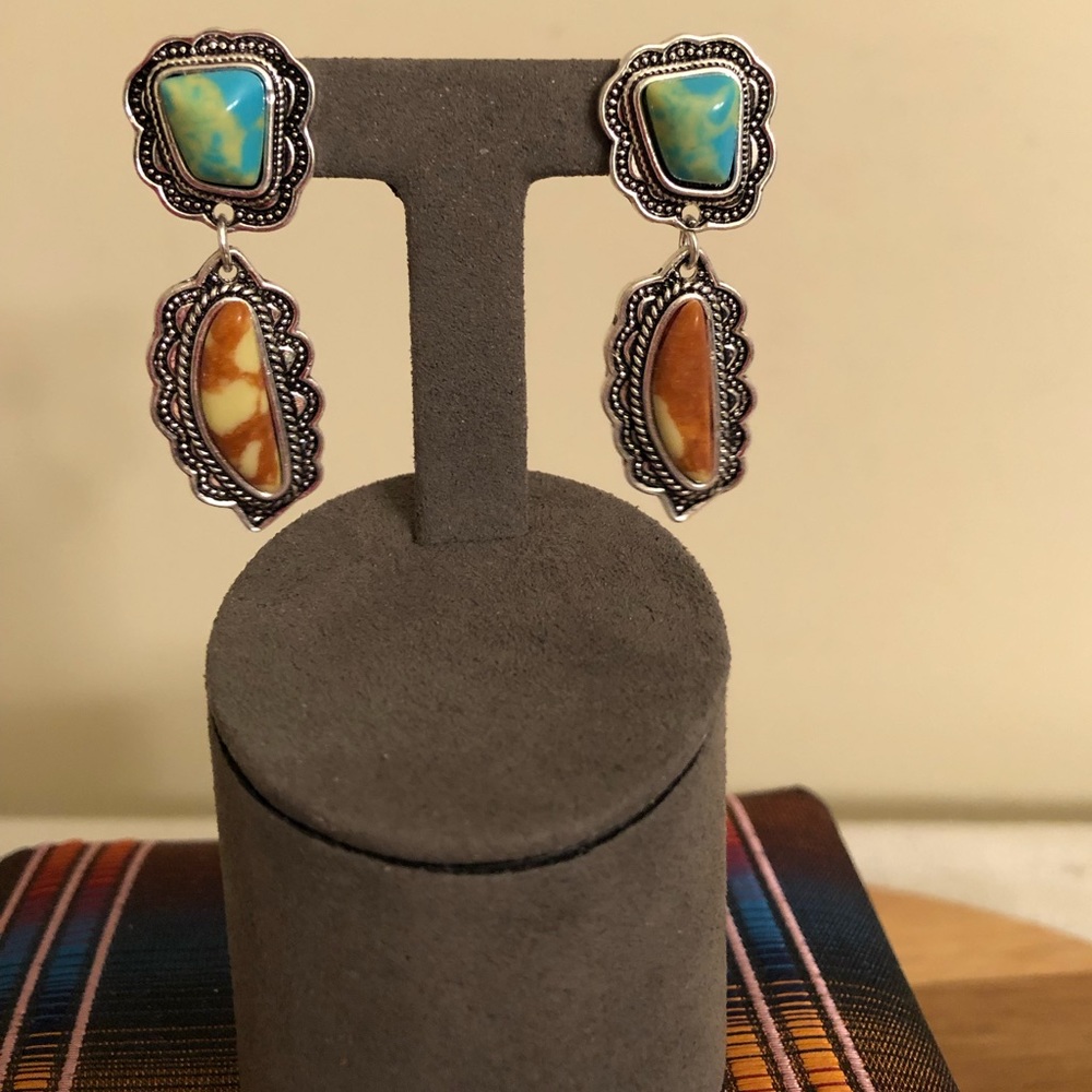 Native Indian Style Pierced Earrings